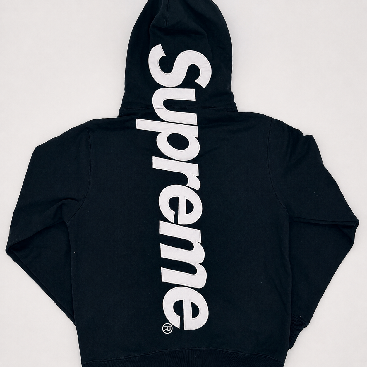 APPLIQUÉ HOODIE - BLACK image 0