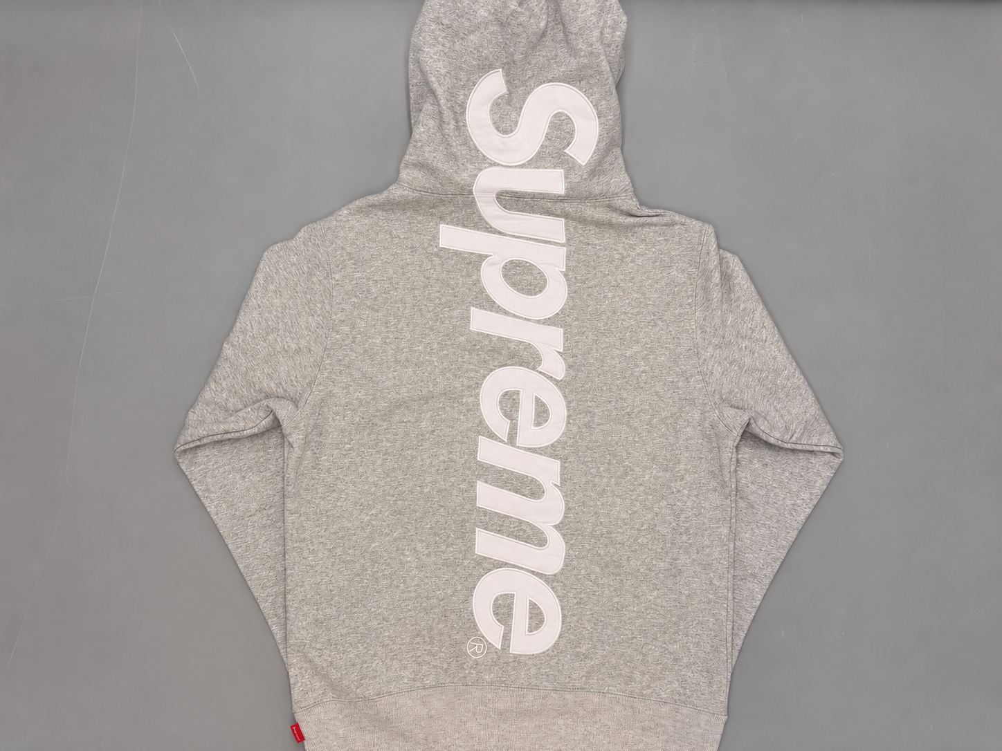APPLIQUÉ HOODIE - GREY image 0