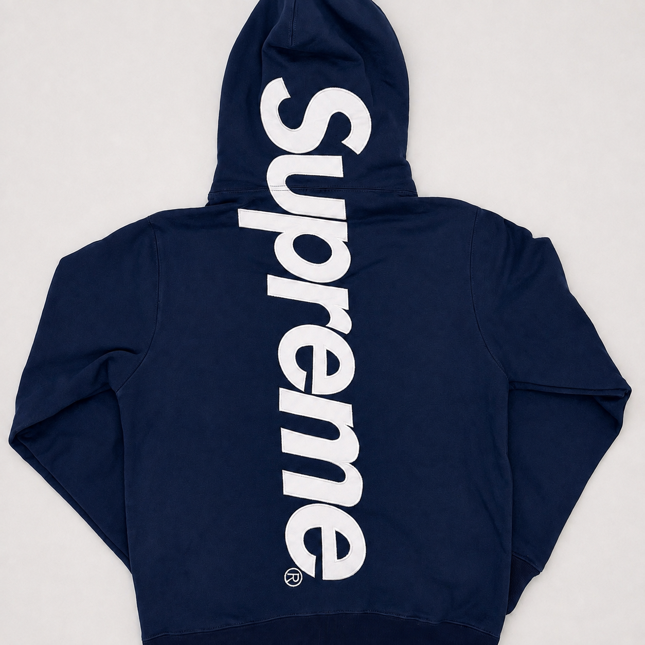 APPLIQUÉ HOODIE - NAVY image 0